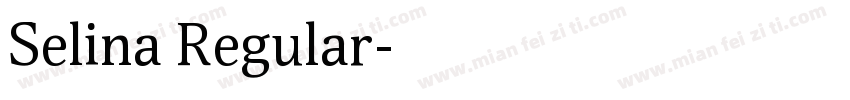 Selina Regular字体转换